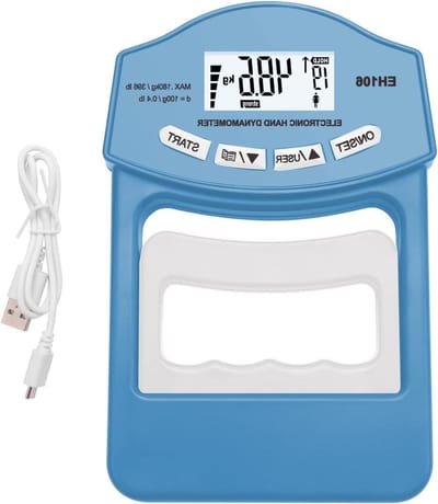 Digitale Krachtmeter - Hand Dynamometer - Sport Training - USB Oplaadbaar - 180 KG - Blauw