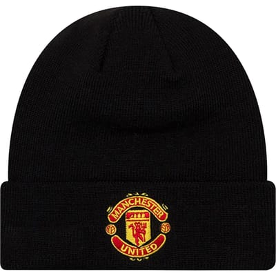 New Era Core Cuff Beanie Manchester United FC-hoed, zwarte herenpet One size zwart