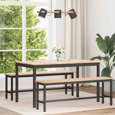 vidaXL - Eettafel - Naturel - 140 - x - 80 - x - 75 - cm - Massief - grenenhout