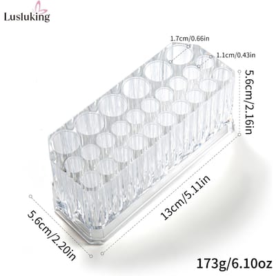 26 Gaten Nagelborstels Opberg Houder Make-up Borstels Organizer Nagelgereedschap Standaard Opberg Display Rek Pennen Display Case white