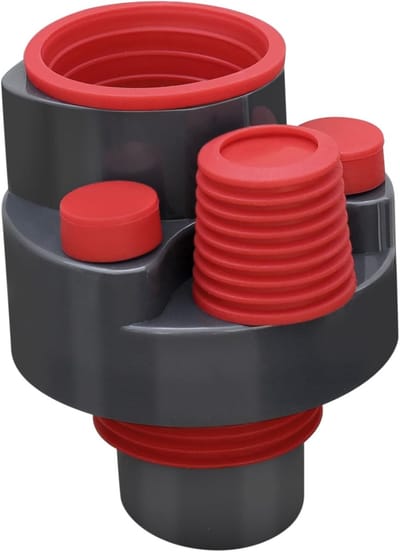 Afvoeradapter - Verdeler Aansluiting - Apparaten Aansluiten - Geurwerende Technologie - DN 50/75 - Zwart en rood
