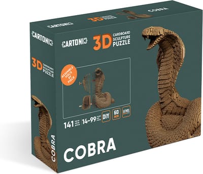 Cartonic- Cobra - 3D puzzel- puzzel- 3D- Kinderen- Volwassen- Ecologisch