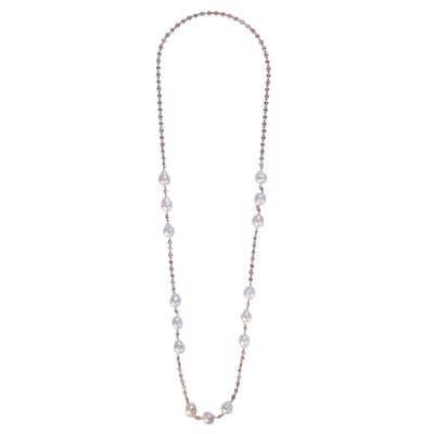 Orphelia ZK-7462 - Ketting - Zilver 925 - Zirkonia / Parel - 92 cm