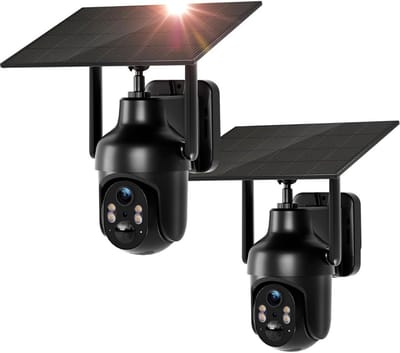 Quvo® Camerabewaking Draadloos - Camera - Beveiligingscamera Draadloos Buiten - Zwart - 28cm x 17cm x 13cm