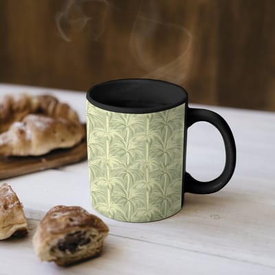 Magische Mok - Foto op Warmte Mokken - Koffiemok - Palmwoud - Tropisch - Groen - Magic Mok - Beker - 350 ML - Theemok