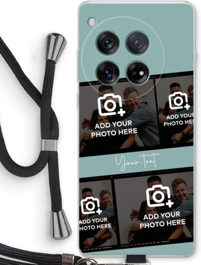 Gepersonaliseerd - Case Company® - Hoesje met koord geschikt voor OnePlus 12r hoesje met Koord - Filmrol N°2 - Telefoonhoesje met Zwart Koord - Bescherming aan alle Kanten en Over de Schermrand
