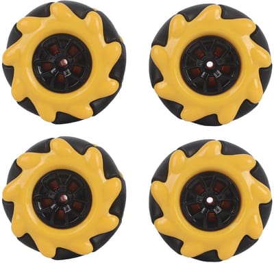 Dailygoods- Mecanum-wiel 48 Mm - Omnidirectioneel Robotwiel - Rubber/ABS - Speelgoedcomponenten - Schokbestendig - Soepele Loop