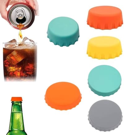 Solidchoice - Dailygoody - Blikdeksels - Herbruikbaar silicone deksel - 6 stuks