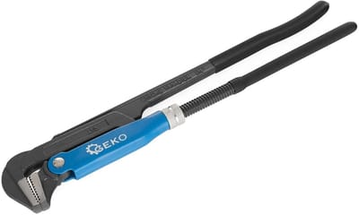GEKO Verstelbare pijptang - 90° hoek - CrV staal - 1,5 inch - Rubberen grip