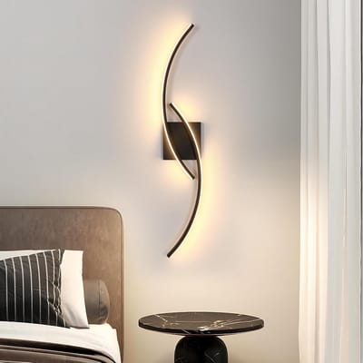 Curved Design LED Wandlamp 27W 3000LM Warm Wit Licht voor Slaapkamer en Woonkamer