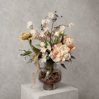 Zijden Bloemen in Vaas 50 cm - Hotel Chique - Seta Fiori