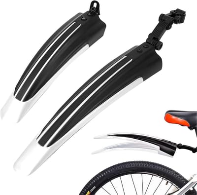 Fiets Spatborden - Spatbord Set - Fietsen Schoon Houden - Verstelbaar Ontwerp - 20-26 Inch Wielen - Wit