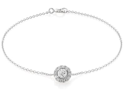 Orphelia AD-1029 - Armband - 18 Karaat Witgoud / Diamant 0.38 ct - 18 cm