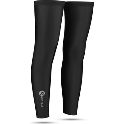 Rogelli Promo Fiets Beenstukken - Beenwarmers Wielrennen - Kids - Zwart - Maat 128-140