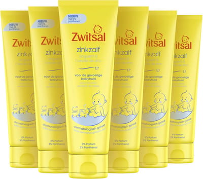 Zwitsal - Baby Zinkzalf - Tube - 6 x 100ml - Voordeelverpakking