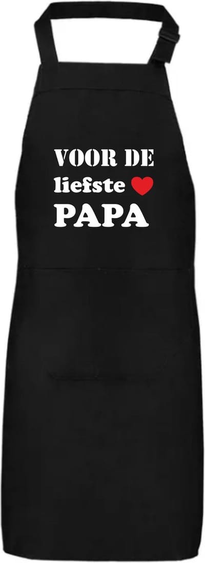 Schort voor de liefste papa | vaderdag cadeau | vader cadeautjes | papa | Zwart