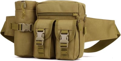 Multifunctionele Heuptas met Flessenvak - Molle Systeem - Tactische Militaire Stijl - Waterdicht - Sport Heuptasje - Buitenshuis.