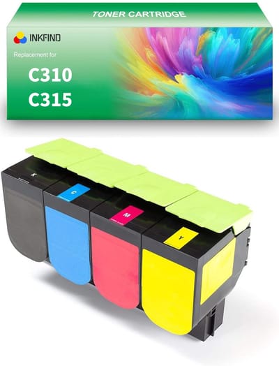 INKFIND 006R04364/006R04365/006R04366/006R04367 tonercartridge compatibel met Xerox 006R04364/006R04365/006R04366/006R04367 geschikt voor Xerox C310/C315 - 4-pack Zwart/Cyaan/Magenta/Geel