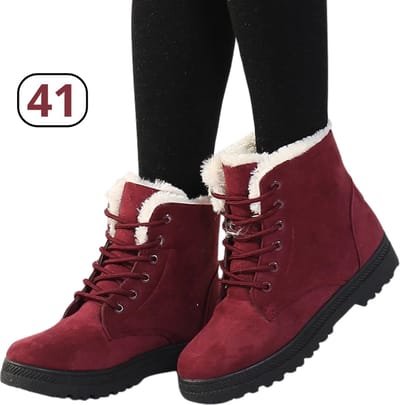 Livano Sneeuwschoenen Voor Dames - Snowboots - Wintersport Sneeuwboots - Ski Gadgets - Maat 41 - Rood