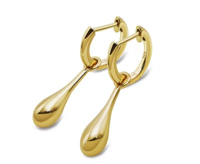 Oorringen Druppel hanger Goudkleur Zilver Gold-Plated JE048G
