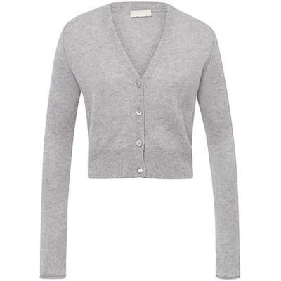 Vest en 100% kasjmier Van Peter Hahn grijs