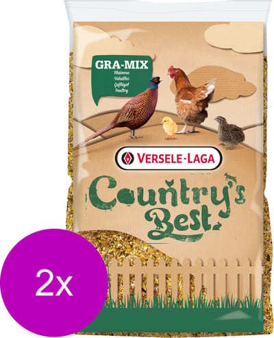Versele-Laga Country`s Best Gra-Mix pluimveemix met grit - kippenvoer - 2 x 20 kg