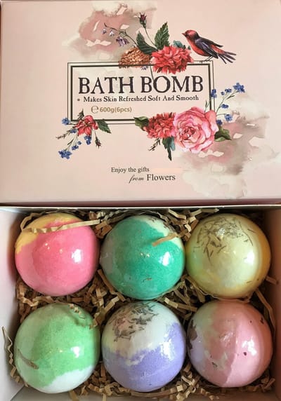 Bruisballen - 6 stuks 100g  - Badbruisballen- Geschenkset - Bath bombs
