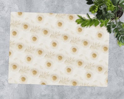 Coloray Vloerbeschermer - Bladeren van de Gouden Zon Vloerbeschermer Bureaustoel - 100x70 cm - Veelkleurig Bureaustoelmat - Vloerbeschermer Vinyl - Mótif Bureaustoelmat - Rechthoekige Mat - Natuur Thema