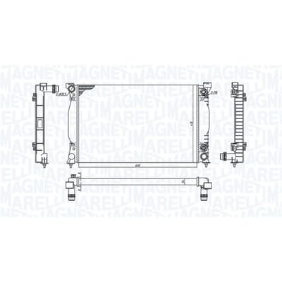Radiator, motorkoeling MAGNETI MARELLI 350213196500