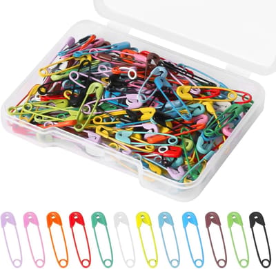 120st Veiligheidsspelden met Doorzichtige Behuizing, 19mm Assorti Veiligheidsspelden Kleurrijk Klein Safety Pins Vernikkeld Staal Veiligheidsspelden voor Kleding Naaien Handwerk Sieraden DIY