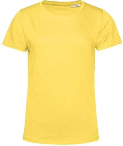 B&C Dames/dames E150 Organic T-Shirt met korte mouwen (Geel)