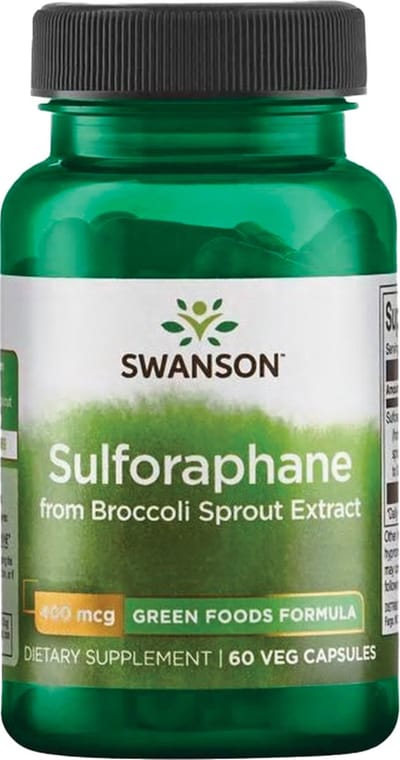 Swanson - Sulforafaan/ Sulforaphane uit Broccoli - 100% Natuurlijk - BroccoPhane® 20:1 Extract - 60 Vegetarische Capsules