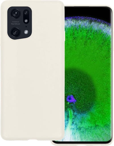 Hoesje Geschikt voor OPPO Find X5 - Sterk & Shockproof - Hoes Cover - Siliconen Case - Wit