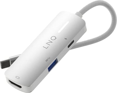 LINQ Connects 4K HDMI Adapter met PD en USB-A - Geschikt voor Laptops en Smartphones
