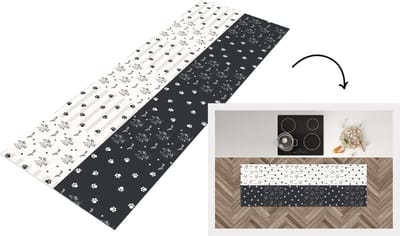 Keukenloper - Loper keuken - Katten - Pootjes - Patronen - Huisdier - 150x50 cm - Keukenloper vinyl
