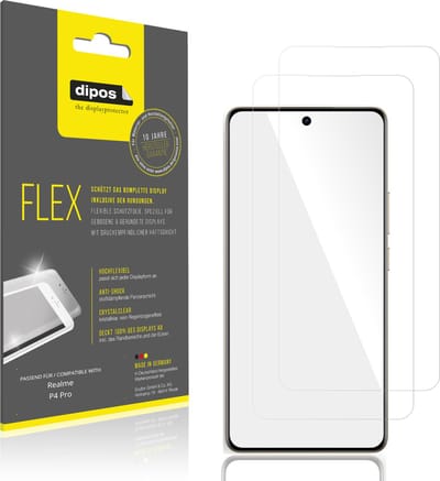 dipos – 2x Beschermfolie geschikt voor Realme P4 Pro | 3D Full Cover Screenprotector | 100% Passend