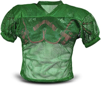 All Star FBJ2A Adult Porthole Mesh w/Double PM Yok S/M Kelly Football Jersey voor Sport American Football