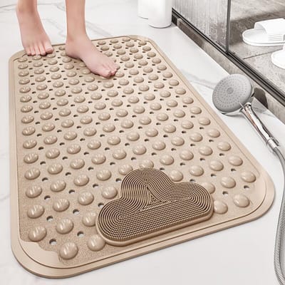 Antislip douchemat 70 x 40 cm met zuignappen en drainagegaten