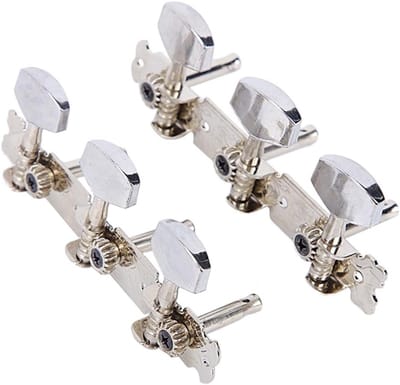 Set van 1 Paar Akoestische Stemmechanieken voor Gitaar, Ukulele en Klassieke Gitaren - Zilver, Precisie Stemmen en Duurzaam Gebruik