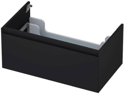 INK - Onderkast 1 Lade Greeploos Gelakt 45gr - 800x450x350 Mm - Mat Zwart