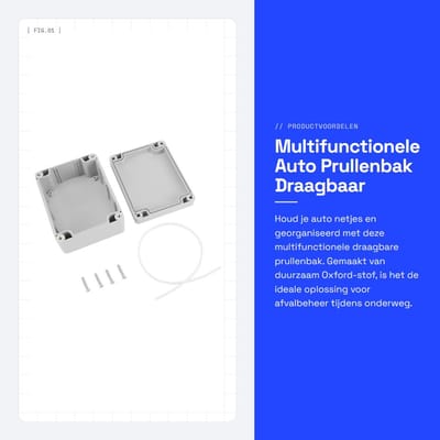 Dailygoods- Autovuilnisbak Multifunctioneel - Opbergdoos - Waterdicht - Vlamvertragend - Stofbestendig - Hoogwaardig ABS Materiaal