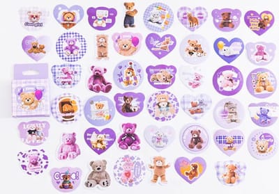Kauwgom Bubbel Beer | Bubble Bear | Set van 45 - Planner Agenda Stickers - Scrapbookdecoraties - Geschikt voor Volwassenen en Kinderen - Knuffel Beren | Lief | Schattig