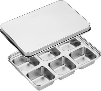 IJsvorm Roestvrij Staal - IJsblokjesvorm Dranken - Dranken Koelen - Voedselveilig Materiaal - 20 x 15 x 6 cm - Zilver