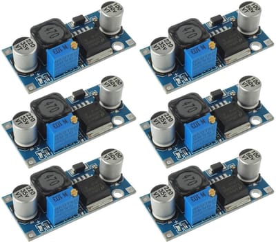 ONF3 - DC-DC voedingsadapter - Step down Module - 6 stuks - Buck Converter - Spanningsregelaar - Instelbaar van 1,25-35V - Geschikt voor diverse...