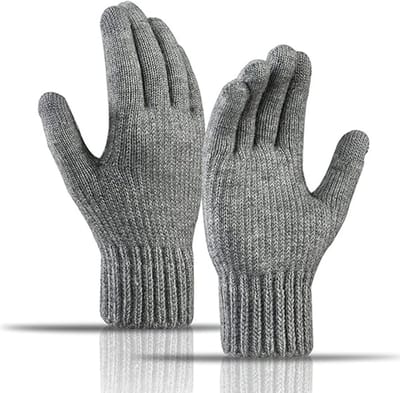 Handschoenen winter - Handschoenen heren - Warme Winterhandschoenen - Unisex Dikke Handschoenen - Handschoenen dames - Thermische Wol - Gebreide Touchscreen Handschoenen - Perfect voor Motorfiets - Buitenwerk - Sport - Kerst - Kerstcadeau