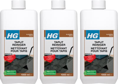 Hg tapijtreiniger 3 stuks (1000ML) + Gratis KD spons