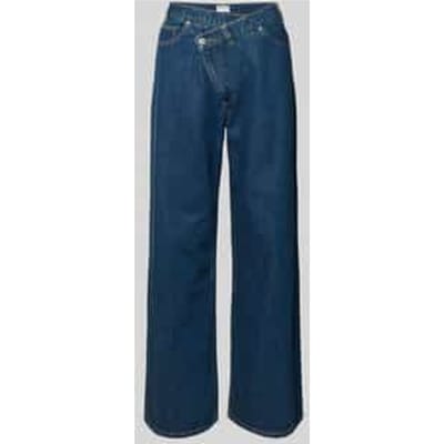 Jeans met asymmetrische knoopsluiting