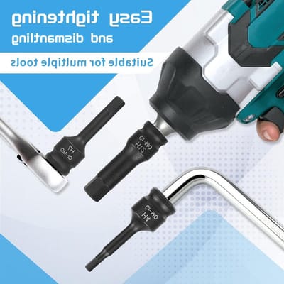 7-delige Hex Socket Steeksleutelset 3/8 Inch met H4 H5 H6 H7 H8 H10 H12 en Opbergdoos voor Hexahedron Bouten en Schroeven