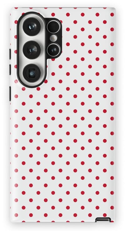 Polka Dots Hoesje Samsung Galaxy S23 Ultra | Geschikt Voor Mag | Stippen Design Backcover Samsung Galaxy S23 Ultra Cherry Dots