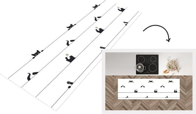 Keukenloper - Loper keuken - Kat - Patronen - Muis - 150x50 cm - Keukenloper vinyl